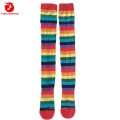 Wholesale colorful Socks Striped Women Socks Thigh High Rainbow Socks